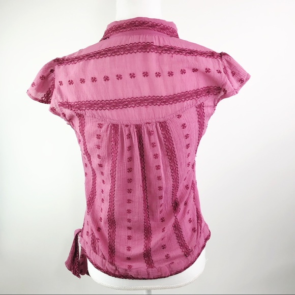 Oh Baby Maternity Top Embroidery Detail Size Small - Picture 3 of 5